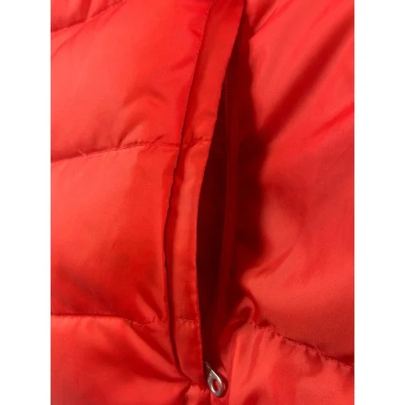 Eddie Bauer Womens Red Puffer Vest EB‎ 550 Fill Power Goose Down Quilted - Picture 8 of 9